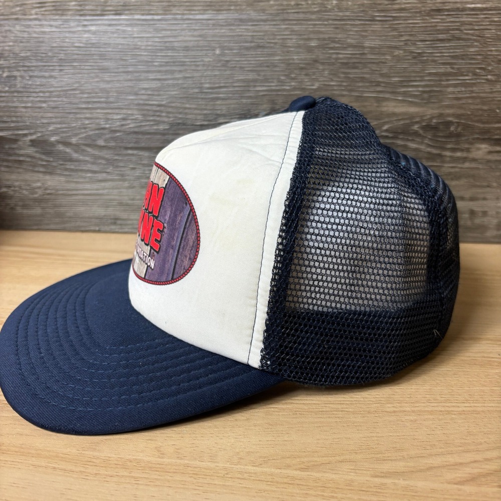John‎ Wayne Hat Cap Snap Back Blue Trucker Cancer Foundation Adjustable - Picture 3 of 8